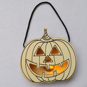 Décoration d'Halloween : Lanterne fantôme, crâne, citrouille, pendentif en bois pour fêtes d'intérieur - Product Image 4