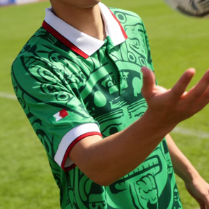 Más Estilos Disponibles, Jersey de Fútbol Americano con Cuello a Rayas Negras para Mujer, Camiseta Deportiva Transpirable de Poliéster para Entrenamiento, México - Product Image 1