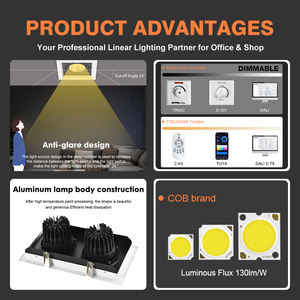 EZELED Projecteur de profil LED intégré à gradation créative 30W 60W 90W pour <span class=keywords><strong>restaurant</strong></span>, hôtel, intérieur - Product Image 3