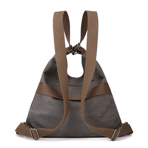 กระเป๋าถือผ้าแคนวาสลายทางสีสันสไตล์ล่าสุด พร้อมหูหิ้วแบบหัวเข็มขัด ดีไซน์วินเทจ สำหรับผู้หญิง จุของได้เยอะ - Product Image 2