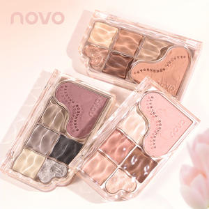 NOVO Palette d'ombres à paupières coréenne à six couleurs, grande poudre, petite palette d'ombres à paupières mattes et multi-usages - Product Image 1