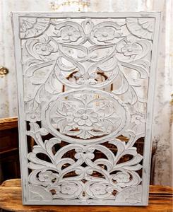 Panneau mural rectangulaire en MDF fait main, art mural décoratif sculpté pour intérieurs modernes, accent mural suspendu, vente en gros et exportation - Product Image 1