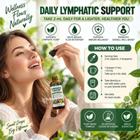 Gouttes liquides sous marque blanche OEM 21-en-1 Drainage lymphatique 6000mg Mélange d'herbes 100% naturel pour la détoxification, la santé immunitaire et digestive