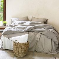 Offre Spéciale 100% lin français lin doux et respirant ensemble de draps en lin gros literie personnalisée multi tailles et couleurs
