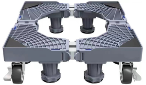 Support d'appareil électroménager RETEKOOL pour machine à laver avec 4 roues doubles, hauteur réglable 10-13 cm, frein, mousse EV, 200 kg - Product Image 4