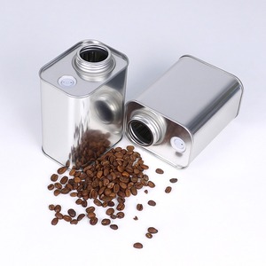 Rts bán buôn 100-1000ml thực phẩm cấp tinplate Chất liệu cà phê đậu có thể hình vuông tin có thể với logo riêng của bạn - Product Image 3