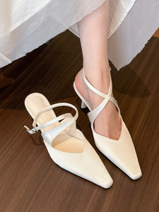 Factory New Summer Satin Square Head Lace-<b>up</b> High Heels Female Mary Jane Shoe Women - Product Image 6