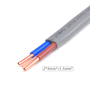 <span class=keywords><strong>Cable</strong></span> Plano Sólido BS6242Y H05VV-U Equivalente a 2x1.5mm ROHS para Cableado Doméstico con Clasificación IP68 - Product Image 1