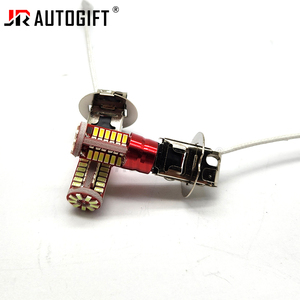 Siêu sáng trắng H3 H1 3014 bóng đèn 57SMD 12V-24V đèn sương mù xe ban ngày chạy H3 <span class=keywords><strong>LED</strong></span> sương mù màu vàng hổ phách đỏ xanh không phân cực - Product Image 4