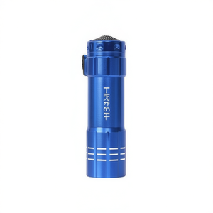 <b>Led</b> Torch 9 <b>Led</b> <b>Flashlight</b> With Strap Blue Red Silver Black Color Options For Outdoor Use - Product Image 2