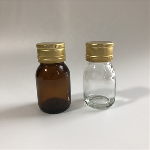 Mini Botella <span class=keywords><strong>de</strong></span> Vidrio Ámbar <span class=keywords><strong>de</strong></span> 30 ml <span class=keywords><strong>para</strong></span> <span class=keywords><strong>Jarabe</strong></span>, Jugo, Vitaminas, con Cuello ROPP y Tapa Plateada, <span class=keywords><strong>para</strong></span> Productos Alimenticios y <span class=keywords><strong>de</strong></span> Salud - Product Image 2