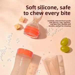 Cuchara <span class=keywords><strong>de</strong></span> Silicona para Alimentar Bebés <span class=keywords><strong>de</strong></span> 120 ml, Biberón con Cuchara y Base <span class=keywords><strong>de</strong></span> Succión - Product Image 6