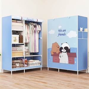 GQK Riel deslizante desmontable para colgar en la puerta, estilo moderno, a prueba de polvo, con amortiguador único, accesorios esenciales para armario. - Product Image 1