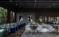 Canapé en velours design de luxe banquette canapé de restaurant