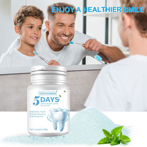 NUOVO Polvere Sbiancante per Denti alla Menta per Cura Orale Rimozione Macchie Etichetta Privata - Product Image 3