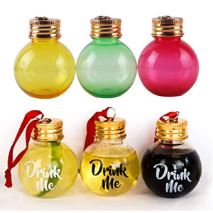 Bouteille scellée transparente <span class=keywords><strong>de</strong></span> 50 ml, ornements suspendus remplis d'alcool, boules <span class=keywords><strong>de</strong></span> Noël <span class=keywords><strong>en</strong></span> <span class=keywords><strong>plastique</strong></span> PET pour arbre - Product Image 3