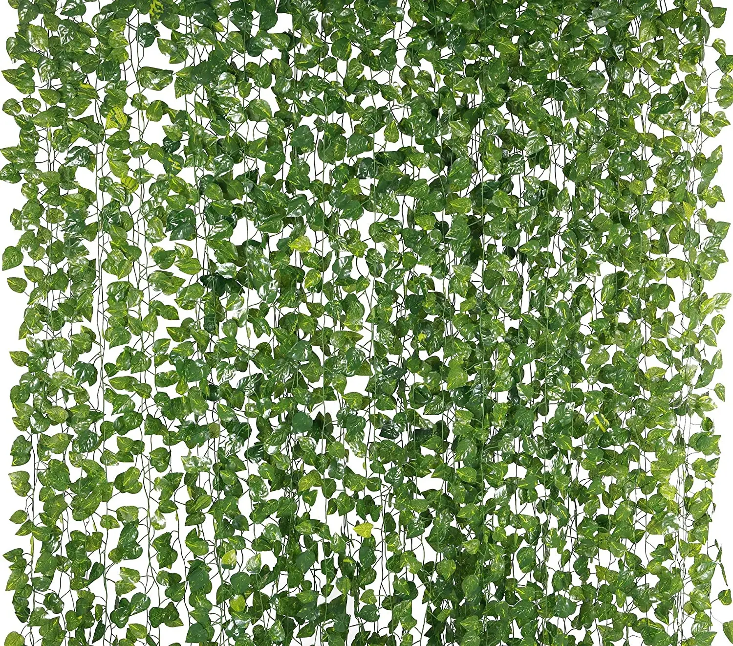 Qihao 94inch Artificial Ivy Leaf Plants Vine Hanging Garland Foliage for Home Kitchen Garden Office Wedding