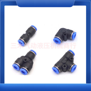 Raccord pneumatique en plastique Fiter Pe de type T à trois voies 468101216mm - Product Image 5