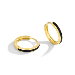 Trendy Minamalist <b>Large</b> Copper <b>Hoop</b> <b>Earrings</b> Fashionable Alloy Circle <b>Earrings</b> with Enamel for Gift - Product Image 4