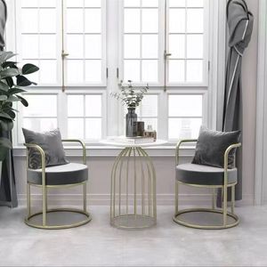 Mesas y Sillas de Salón de Belleza Estilo Casual Crema, Sillas y Sofás de Lujo Ligero para Negociación con un Toque Sencillo - Product Image 6