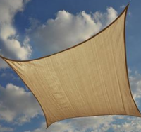 Voile d'ombrage beige pour piscine, patio et terrasse, auvent pour espace de détente extérieur