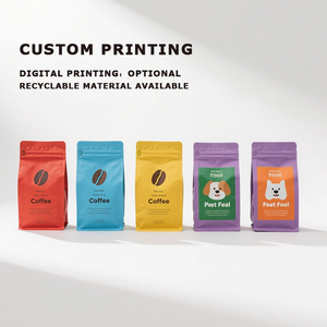 250g túi cà phê bằng nhôm đáy phẳng với <span class=keywords><strong>8</strong></span> túi niêm phong Đường may có vòi để rót thuận tiện - Product Image 2