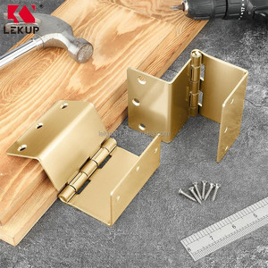 Charnières de <span class=keywords><strong>porte</strong></span> à mortaise complète dorées, charnières de <span class=keywords><strong>porte</strong></span> extensibles de 3,5 po, charnières de <span class=keywords><strong>porte</strong></span> robustes en acier inoxydable avec coin arrondi de 1/4'' - Product Image 6