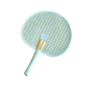 Abanico tejido a mano, portátil, plegable, de hoja de plátano, para mujer, estilo veraniego - Product Image 5
