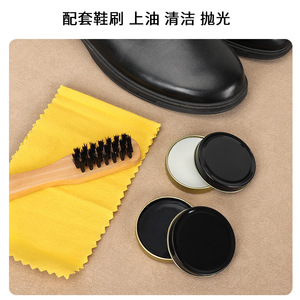 Shoe Care <b>Kit</b> Leather <b>Polish</b> Brush Cloth Set 6 Pieces For Shoe Maintenance - Product Image 4