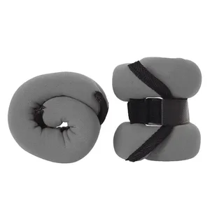 Pesi per Polsi e Caviglie da 0,5 Kg Ciascuno, Grigio con Chiusura in Velcro per Allenamento di Forza - Product Image 2