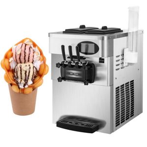 EU Warehouse Soft Fruit and Milk <b>Ice</b> Maker Commercial Countertop <b>Ice</b> Maker With 2+1 Flavors - Product Image 2