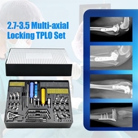 Kit TPLO manuel multi-axial en aluminium 2.7/3.5 pour la réparation des ligaments croisés antérieurs du genou chez chiens et chats, pour chirurgie de classe III, qualité supérieure