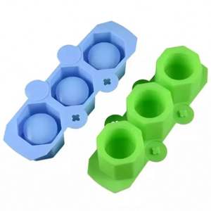 Moule en silicone pour pot de fleurs en béton géométrique polygonal créatif I-0010, décoration de bureau, bricolage, argile, ciment, silice - Product Image 3