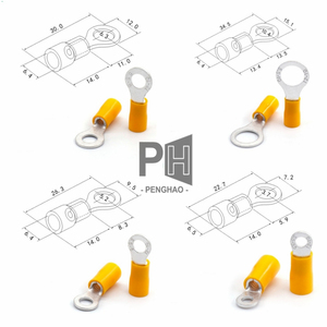 Connecteur <span class=keywords><strong>de</strong></span> <span class=keywords><strong>fil</strong></span> <span class=keywords><strong>de</strong></span> câble électrique isolé par borne à sertir à anneau rouge M3-M8 professionnel pour OEM d'applications robustes 22-16AWG - Product Image 4