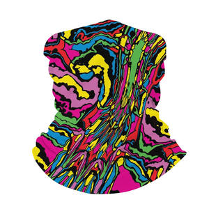 Pañuelo Multifuncional con Diseño Psicodélico de Remolino Neón para Amantes del Rave Retro y Vanguardistas de la Moda - Product Image 2