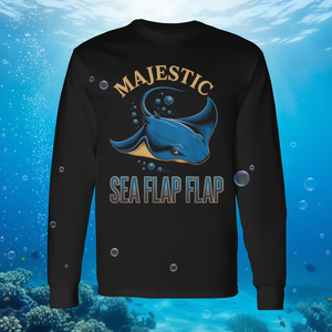 Camiseta de manga larga Majestic Sea Flap Flap Manta Ray con diseño de animales marinos - Product Image 3