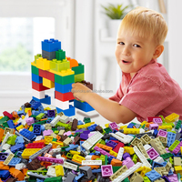 500 pièces de blocs de construction classiques en plastique ABS + plaque de base 32*16 points de fixation *2 pièces, jouet éducatif créatif de construction DIY