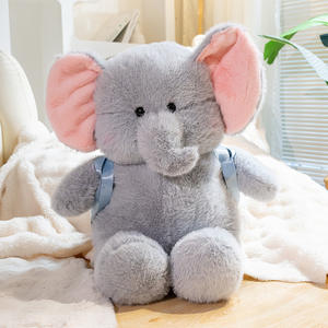 Peluche d'éléphant super douce avec rembourrage en coton PP, vente en gros <span class=keywords><strong>pour</strong></span> cadeaux d'anniversaire, cadeaux d'entreprise, cadeaux promotionnels - Product Image 4