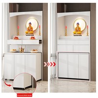 Armoire de culte bouddhiste chinoise en bois massif, personnalisable, pour salon moderne, mobilier domestique Guanyin Bodhisattva