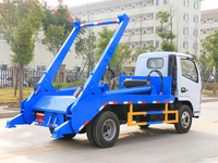 Offre Spéciale 10m3 crochet ascenseur conteneur chargeur arrière bras rouleau camion à ordures manuel Diesel transfert ordures camion noyau moteur composant
