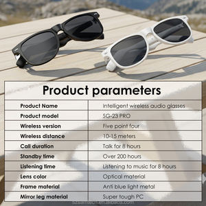 ヘッドフォン用スマートメガネ屋外AI音声アシスタント通話音楽再生サングラスIPX4防水タッチ音声 - Product Image 3