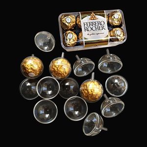 Vente en gros Plateau <span class=keywords><strong>Ferrero</strong></span> en <span class=keywords><strong>chocolat</strong></span> Trou rond transparent 4cm 40mm Matériau d'emballage boule en plastique creux - Product Image 2