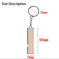 Mini Portable 120db Double tuyau haut décibel Camping en plein air randonnée survie sifflet multi-outils sifflet d'urgence