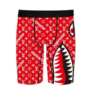 Calzoncillos <span class=keywords><strong>Boxer</strong></span> para Hombre, Corte Medio, Transpirables, Antibacterianos, con Estampado Geométrico, Logotipo Impreso, Tejido de Punto, Poliéster, Lavables a Máquina - Product Image 3