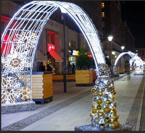 Festival di natale ha portato <span class=keywords><strong>le</strong></span> luci ad arco di strada all'aperto grandi lampade decorazioni di illuminazione - Product Image 3