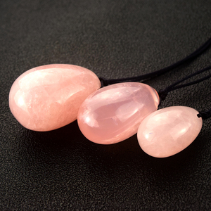 En gros naturel quartz rose jade yoni oeufs - Product Image 5