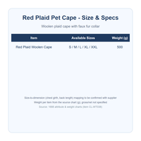 Cape en laine rayée rouge légère pour petits chiens, poncho chaud pour chien avec col en fourrure, manteau d'hiver, tailles S M L XL XXL