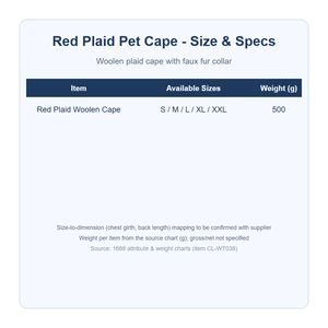 Cape en laine rayée rouge légère pour petits chiens, poncho chaud pour <span class=keywords><strong>chien</strong></span> avec col en fourrure, manteau d'hiver, tailles S M L XL XXL - Product Image 4