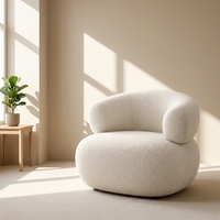 Fauteuil d'appoint rembourré en tissu doux, personnalisé OEM/ODM, au design moderne pour salon et hôtel