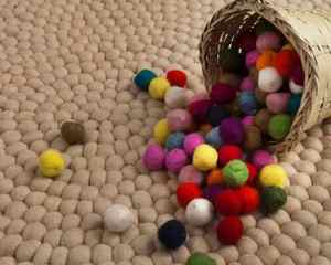 Tapis en feutre faits main du Népal de haute qualité, vente en gros directe d'usine, écologiques, à poils ras, épaisseur fine, personnalisables - Product Image 4